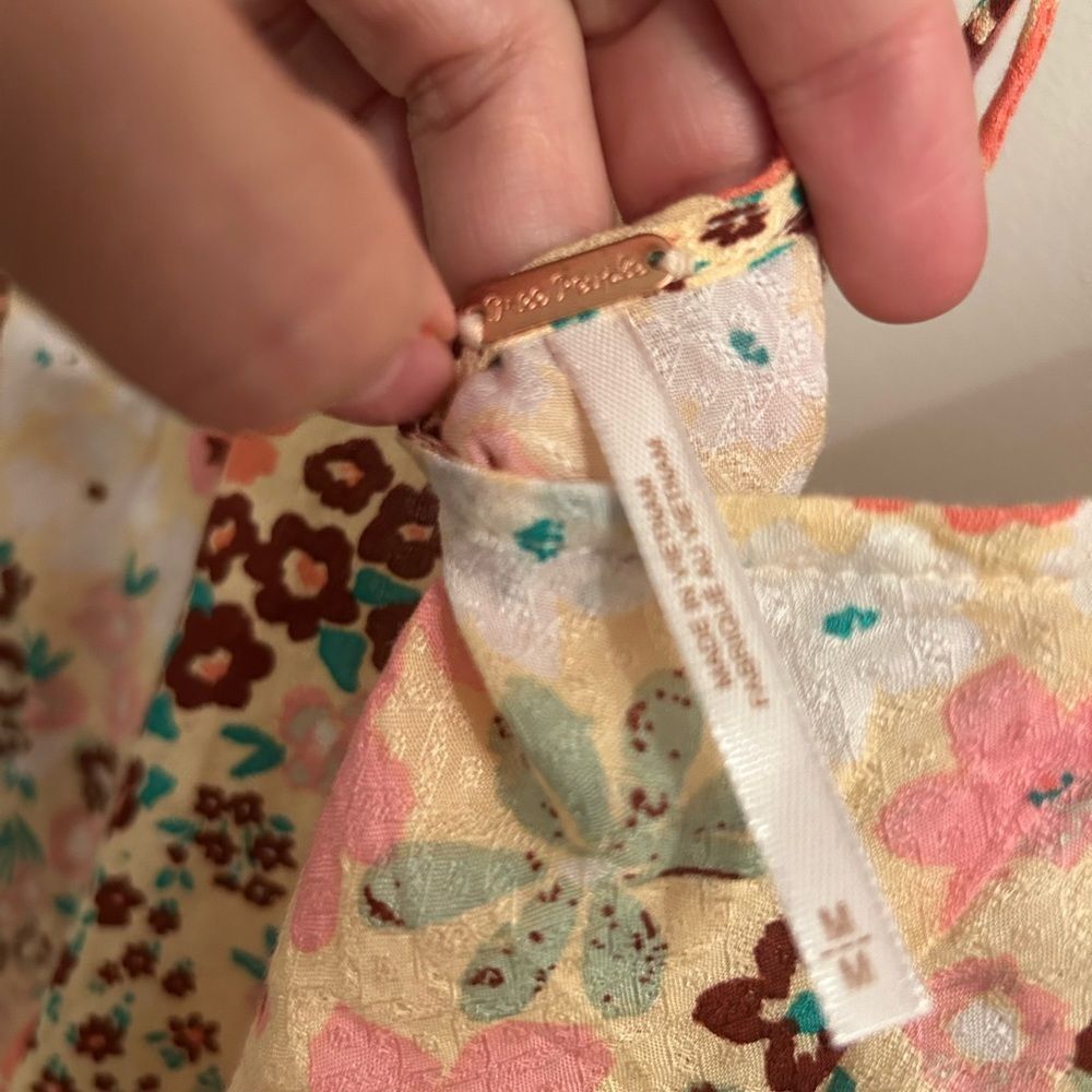 Brand new with tags! Free People Floral Mini Dress in Yellow and Orange - Picture 7 of 7